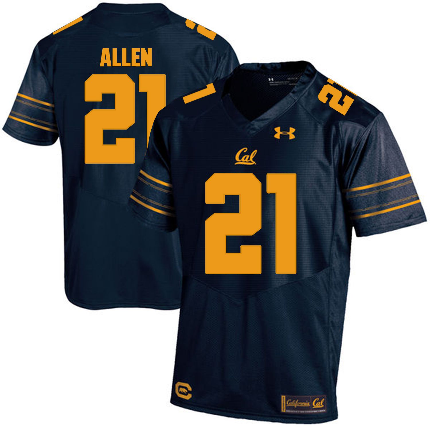 Men California Golden Bears 21 Keenan Allen Dark blue Customized NCAA Jerseys1